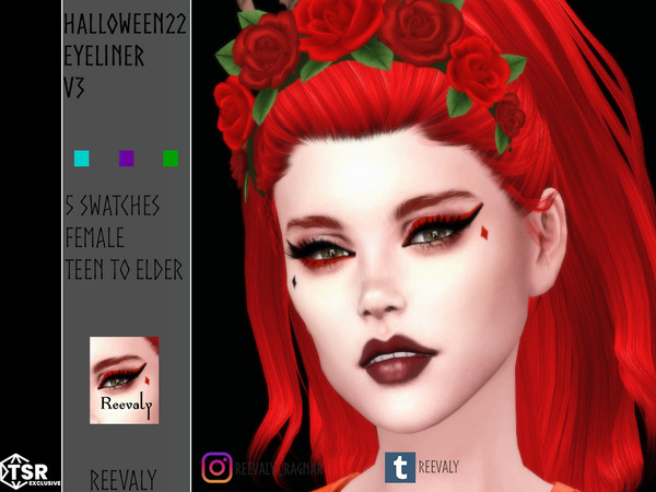 The Sims Resource - Halloween22 Eyeliner V3