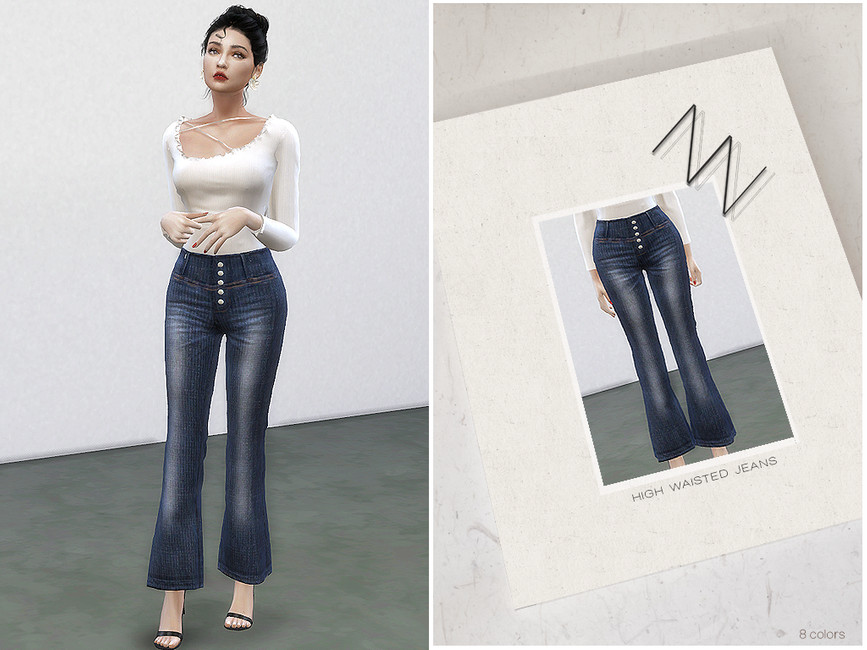 The Sims Resource - HIGH WAISTED JEANS
