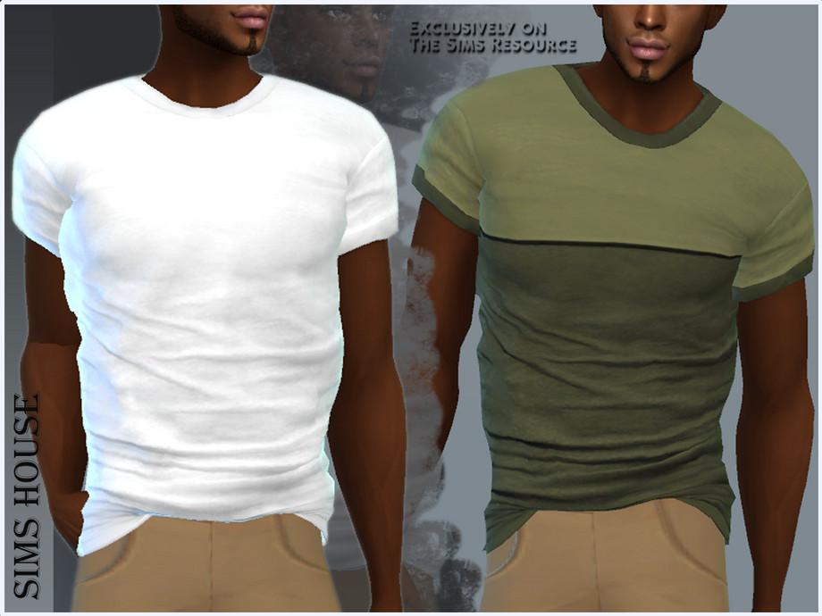 Sims Resource - MEN'S TWO-COLOR T-SHIRT