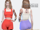 Sims 4 — Victoria Top Set by carvin_captoor — Created for sims4 Original Mesh All Lod 8 Swatches Don't Recolor And Claim