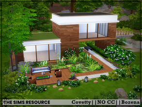 Sims 4 — Covetty by Bozena — The house is located in the Copperdale . Unfurnished Lot: 20 x 20 Value: $ 19 378 Lot type: