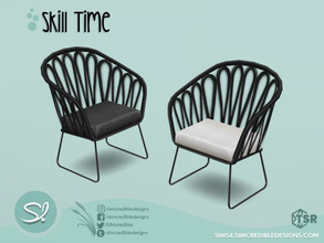Sims 4 — Skill Time Chair black by SIMcredible! — by SIMcredibledesigns.com available exclusively at TSR 5 colors