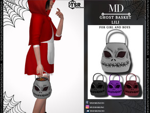 Sims 4 — lili ghost basket for child - Halloween 2022 by Mydarling20 — new mesh base game compatible all lods 12 colors