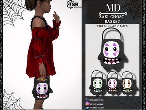 Sims 4 — zaki ghost basket for child - Halloween 2022 by Mydarling20 — new mesh base game compatible all lods 5 colors