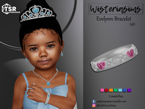 Sims 4 — Evelynn Bracelet (toddler) by WisteriaSims — **FOR TODDLER**NEW MESH - Bracelet Category - 7 swatches - Base