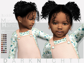 Sims 4 — Mandisa Hairstyle [Toddler] by DarkNighTt — Mandisa Hairstyle is a curly, medium, updo hairstyle for toddlers.