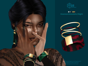 Sims 4 — Essence bracelets right by sugar_owl — Female acrylic and metal bracelets. 7 swatches: gold, silver and bronze.
