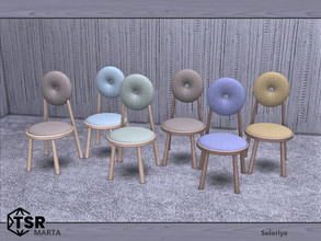 Sims 4 — Marta. Chair by soloriya — Chair. Part of Marta set. 6 color variations. Category: Comfort - Dining Chair.