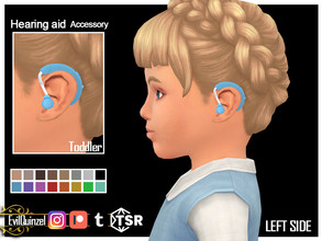 Sims 4 — Hearing Aid Toddler Left side Accessory by EvilQuinzel — Hearing Aid on left side for toddlers. - New mesh; -