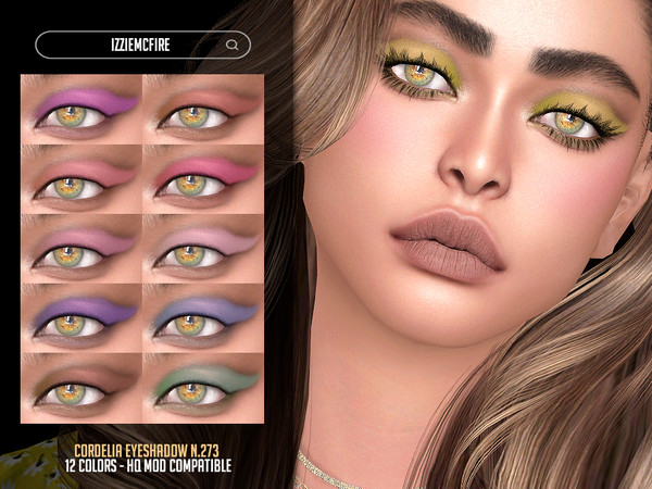 Sims 4 — Cordelia Eyeshadow N.273 by IzzieMcFire — Cordelia Eyeshadow N.273 contains 12 colors in hq texture. Standalone
