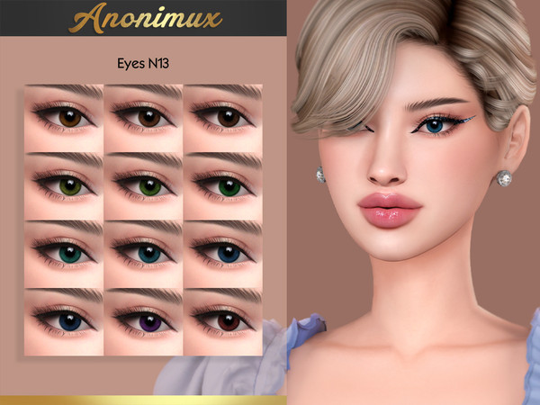 Sims 4 — Eyes N13 by Anonimux_Simmer — - 12 Swatches - Male/Female - All ages - BGC - HQ -Face paint category - Thanks to