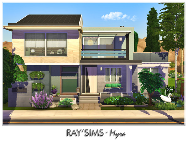 Sims 4 — Myra by RayDesign9 — This house fully furnished and decorated, without custom content. This house has 2 bedroom