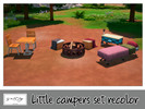 Sims 4 — Little campers set recolor by so87g — - Little campers campfire: cost: 350$, 7 colors, you can find it in