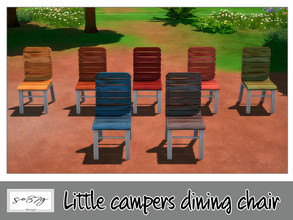 Sims 4 —  Little campers dining chair by so87g — cost: 45$, 7 colors, you can find it in comfort - chair (dining) All my