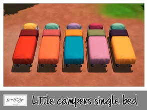 Sims 4 — Little campers single bed by so87g — cost: 500$, 5 colors, you can find it in comfort - bed (single) All my