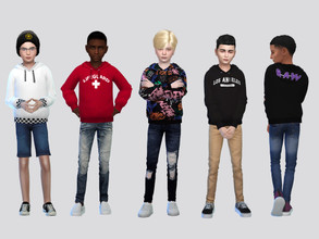 Sims 4 — Fashion Hoodies I Boys by McLayneSims — TSR EXCLUSIVE Standalone item 8 Swatches MESH by Me NO RECOLORING Please