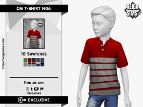 Sims 4 — CM T-SHIRT N28 by David_Mtv2 — - For child only; - 10 swatches; - New mesh with all LODs; - New maps.