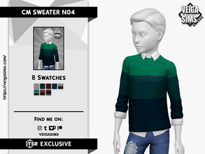 Sims 4 — CM SWEATER N04 by David_Mtv2 — - For child; - 8 swatches; - New mesh with all LODs; - New maps.