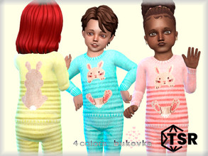 Sims 4 — Shirt Bunny  by bukovka — Shirt for toddlers of both sexes, boys and girls. It is installed independently, 4