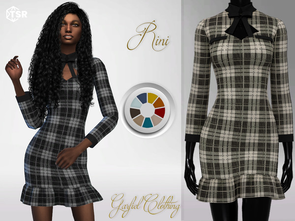 Sims 4 — Rini by Garfiel — - 19 colours - Everyday, party, formal - Base game compatible - HQ compatible