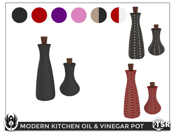 Sims 4 — Modern Kitchen Oil and Vinegar Pot by nemesis_im — Oil and Vinegar from Modern Kitchen Set - 6 Colors - Base