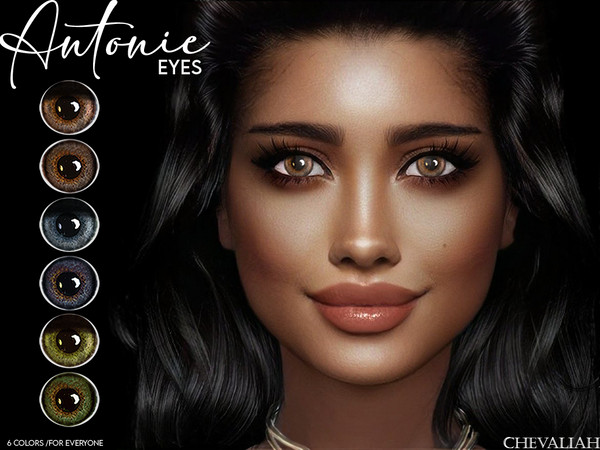 Sims 4 — Antonie Eyes  by chevaliah — 6 colors Facepaint category HQ compatible All Ages - male/female Custom thumbnail