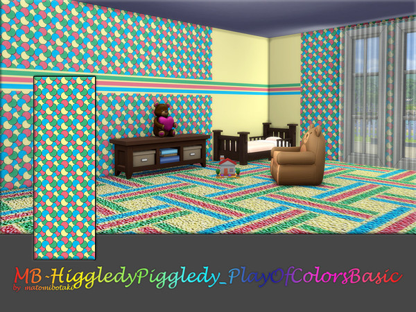 Sims 4 — MB-HiggledyPiggledy_PlayOfColorsBasic by matomibotaki — MB-HiggledyPiggledy_PlayOfColorsBasic Colorful
