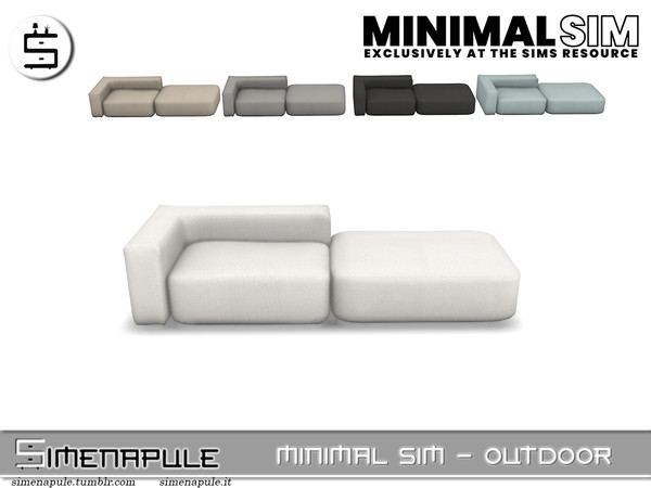 The Sims Resource - Outdoor Minimal Sim - Modular Sofa