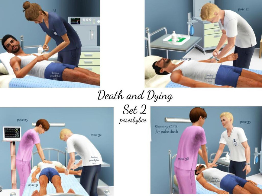 The Sims Resource Death and Dying Poses Set 2