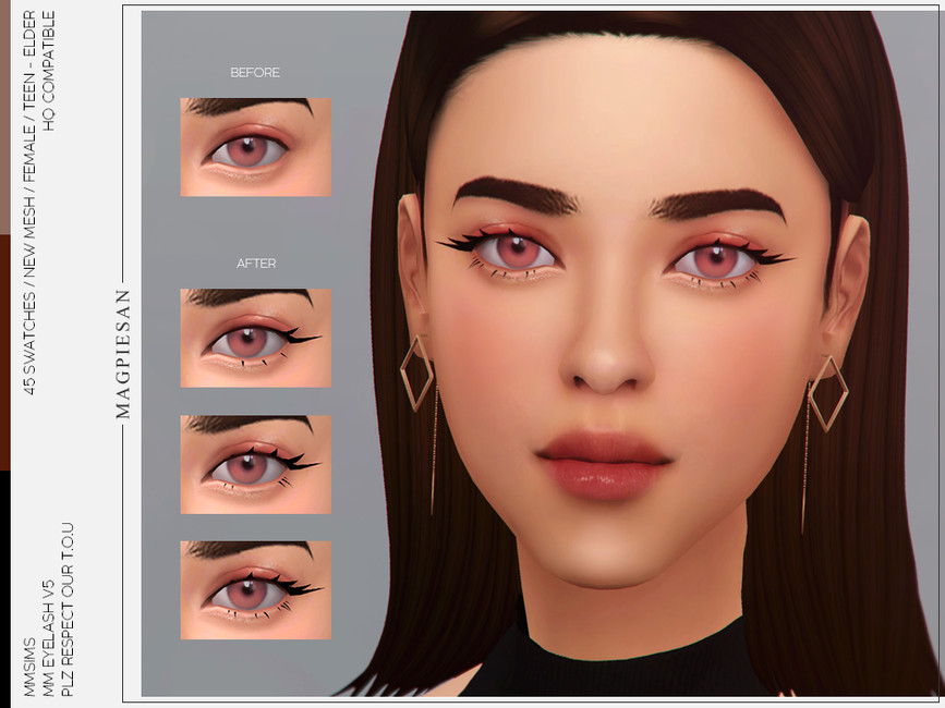 Sims 4 Maxis Match Eyelash CC