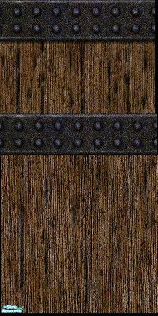 Sims 2 — My Quake Wall set. - Wood and Metal Trim by Dr. Macabre — Thats right a wood wall with metal highlights to