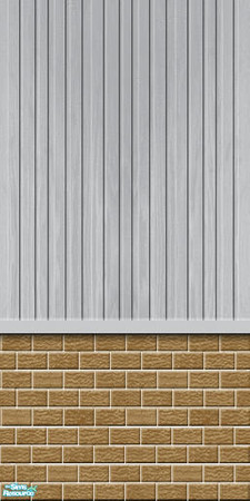 Sims 2 — Studio K BR03VWS - Grey by StudioKhagerks — Part of the Brick 03 & Vertical Wood Siding series. 20 colors.