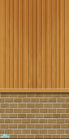 Sims 2 — Studio K BR03VWS - Golden by StudioKhagerks — Part of the Brick 03 & Vertical Wood Siding series. 20 colors.