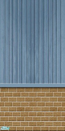 Sims 2 — Studio K BR03VWS - Denim by StudioKhagerks — Part of the Brick 03 & Vertical Wood Siding series. 20 colors.