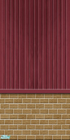 Sims 2 — Studio K BR03VWS - Burgundy by StudioKhagerks — Part of the Brick 03 & Vertical Wood Siding series. 20
