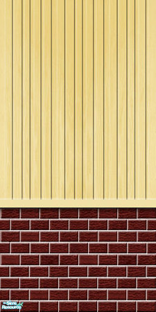 Sims 2 — Studio K BR02VWS - Pale Sun by StudioKhagerks — Part of the Brick 02 & Vertical Wood Siding series. 20