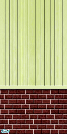 Sims 2 — Studio K BR02VWS - Leaf by StudioKhagerks — Part of the Brick 02 & Vertical Wood Siding series. 20 colors.