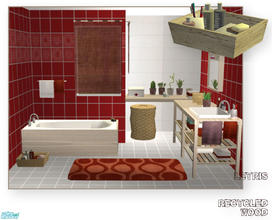 Sims 2 — Leyris bathroom - deco in red by mirake — 
