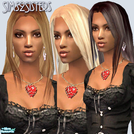 Sims 2 — S2S Rose hair set by TSR Archive — Rose hair mesh retexture. 3 colors
