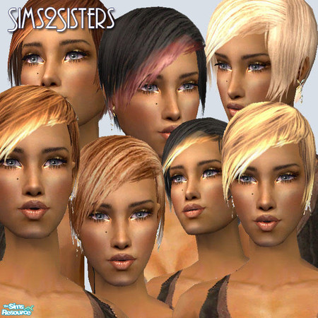 Sims 2 — S2S OFB hair set by sims2sisters — 7 recolors