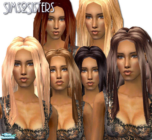 Sims 2 — S2S vitasims2 hair set by TSR Archive — Vitasims2 mesh retexture. 6 colors
