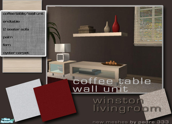Sims 2 — Winston Livingroom - Coffeetable by Padre — Relax and chill in this contemporary, streamlined livingroom for the