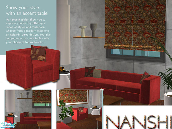 Sims 2 — W Morris living - Blinds by Nanshi — Based on Padre's stunning Organic living room set here at TSR. You will