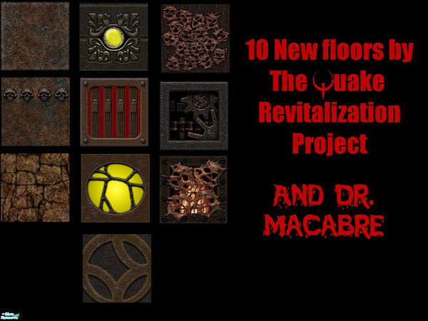 Sims 2 — My Quake floor set. by Dr. Macabre — Or should I say my floor set designed useing the artwork from The Quake