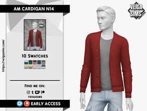 Sims 4 — AM CARDIGAN N14 [Patreon] by David_Mtv2 — - For teen to elder; - 10 swatches; - New maps.