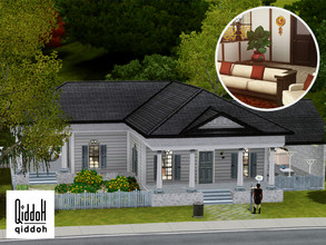 Sims 3 — Column Cottage with Chinese Interior Design by qiddoh — This &amp;amp;amp;quot;Column Cottage with Chinese