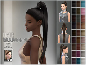 Sims 4 — MinimalSim HAIR by BAkalia — Hello :) A modest, even ascetic haircut tied back in a ponytail for women those who