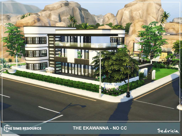 Sims 4 — The Ekawanna NoCC by Sedricia — The Ekawanna NoCC Dusty Turf, Oasis Springs Big Family House Full Furnished and