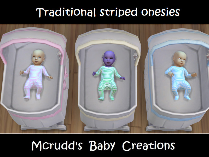 Sims 4 The Sims Resource | Traditional Striped Onesies by TSR Creator