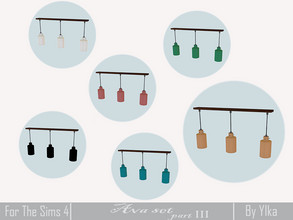 Sims 4 — [SJB] Ava set part III Kitchen - triple chandelier S by Ylka by Ylka — Has 6 colors. You can see all the colors